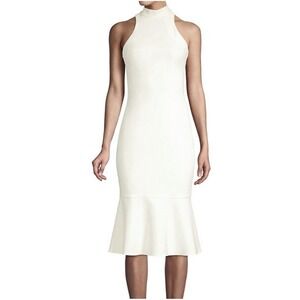NWT Likely Raelynn Dress Revolve White Flounce Hem Mermaid Fitted High Neck Sz 6